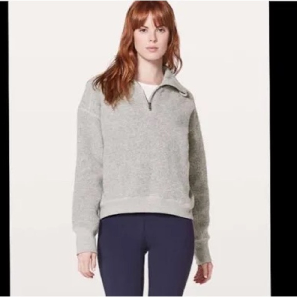 Lululemon stand out Sherpa half zip sz6